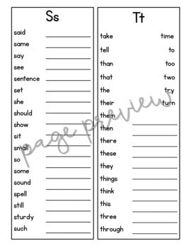 Personal Spelling Dictionary (Fry Words) by Kayla Campbell | TpT