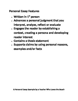 characteristics of a personal essay