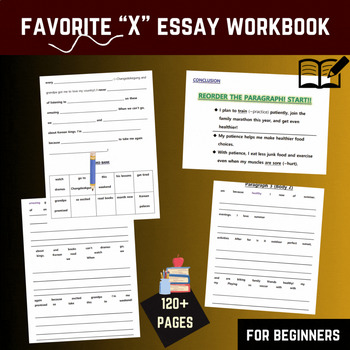 Preview of Learn Essay Writing Workbook for Beginners