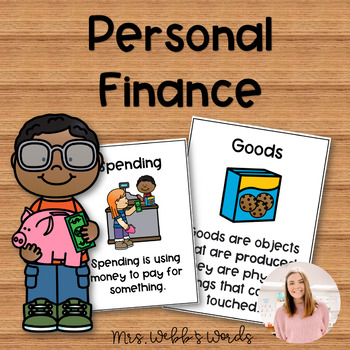 Preview of Personal Finance Worksheets and Activities Unit for First Grade