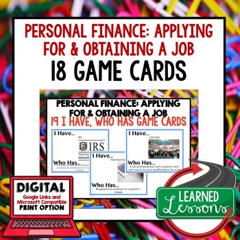 a job for me game cards