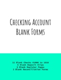 Personal Finance: BLANK Checking Account Forms - Google Slides