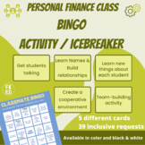 Personal Finance Bingo Icebreaker Activity | Relationship 