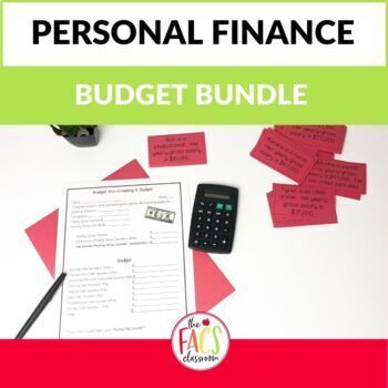 Preview of Personal Finance Budget Worksheet Bundle | Family and Consumer Sciences | FCS