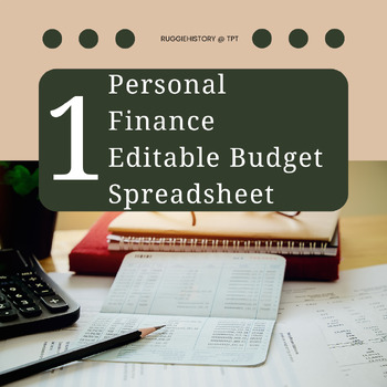 Preview of Personal Finance Budget Spreadsheet - Editable with Functions Included