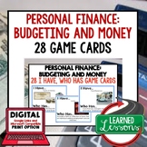 Personal Finance Budgeting and Money GAME CARDS, Print Digital Distance Learning