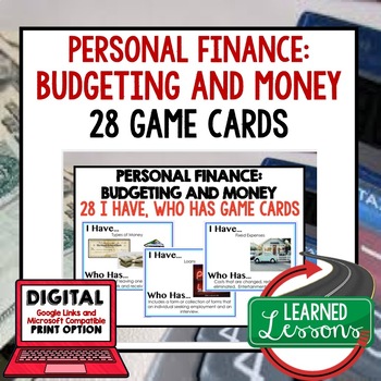 Preview of Personal Finance Budgeting and Money GAME CARDS, Economics Activity