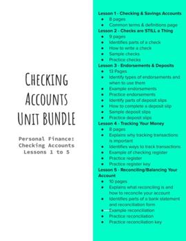 Preview of Personal Finance BUNDLE: Checking Accounts Unit - Google Slides