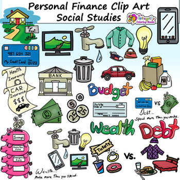 Preview of Personal Finance Clip Art - Social Studies - Economics Clip Art