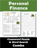 Personal Finance Crossword Puzzle & Word Search Combo