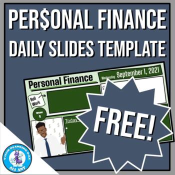 Preview of Personal Finance Daily Slides Template | FREE!