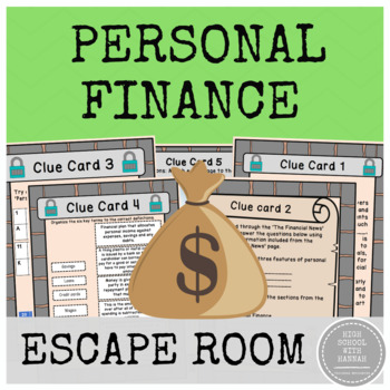 Preview of Personal Finance - Escape Room