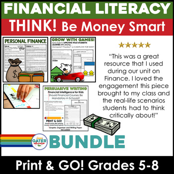 Preview of Financial Literacy Reading Passages | Personal Finance | Money Games BUNDLE