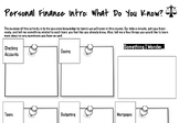 Personal Finance- Get to Know You