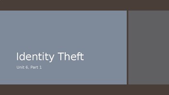 Preview of Personal Finance - Identity Theft - PowerPoint and Guided Notes