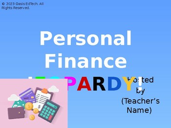Preview of Personal Finance Jeopardy Review Game!