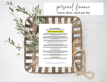 Preview of Personal Finance Lesson Plans:Equity Pay/Equal Pay Day/Workforce Discrimination/