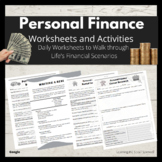 Personal Finance Life Situations Worksheets & Activities -