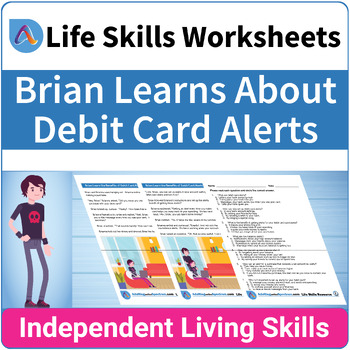 Preview of Autism Reading Comprehension SPED Worksheets - The Benefits of Debit Card Alerts