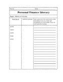 Personal Finance Literacy Reflections