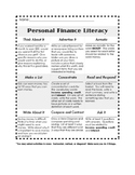 Personal Finance Literacy Think-Tac-Toe