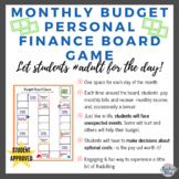 Personal Finance Monthly Budget Board Game (editable!)