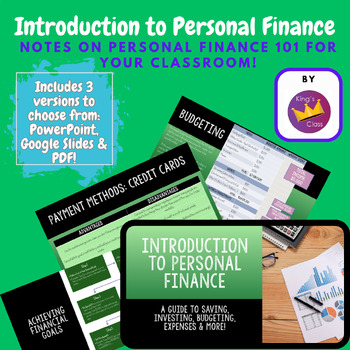 Preview of Personal Finance Notes - Saving, Budgeting, Investing & More!