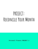 Personal Finance PROJECT PDF: Reconcile Your Month - Check