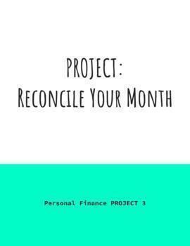 Preview of Personal Finance PROJECT: Reconcile Your Month - Checking Account