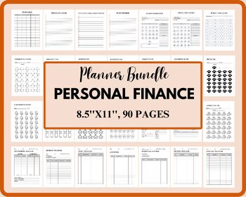 Preview of Personal Finance Planner, Digital Budgeting Planner 8.5x11, 90 Pages
