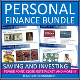 Personal Finance Powerpoint Bundle, Savings, Investing, Cr