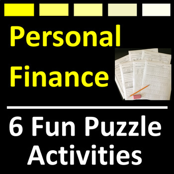 Preview of Personal Finance Fun Puzzle Activities