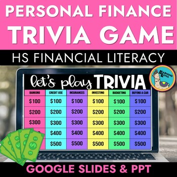 Preview of Personal Finance Questions Trivia Game