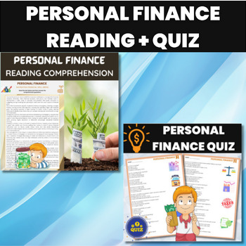 Preview of Personal Finance Reading and Quiz | Financial Literacy and Money Management