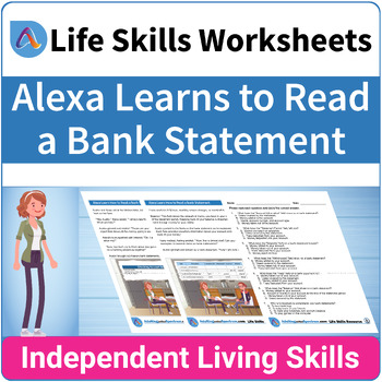 Preview of Personal Finance SPED Life Skills Worksheet - How to Read Bank Statements