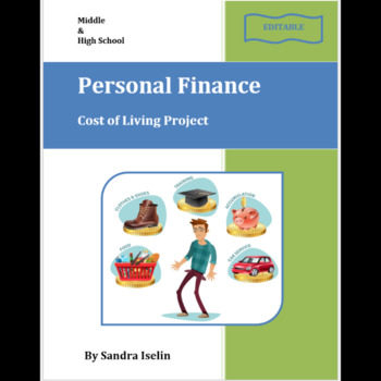 Preview of Personal Finance - Cost of Living Project (Middle & High School)