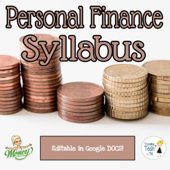 Preview of Personal Finance Syllabus - Editable in Google Docs