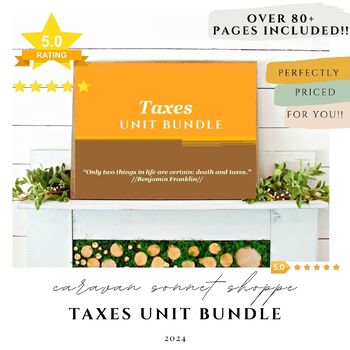 Preview of Personal Finance: Taxes Unit Bundle/W2/Federal/State Taxes/financial literacy