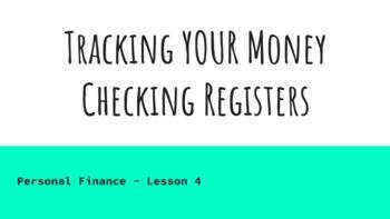 Preview of Personal Finance: Tracking YOUR Money - Checking Registers