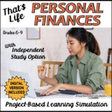 Preview of Personal Finance Unit - PBL Simulation - Print and Google™ Drive