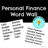 Personal Finance Word Wall- SS6E13 & SS7E10