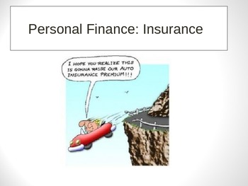 Preview of Personal Finance and Health: Insurance PPT