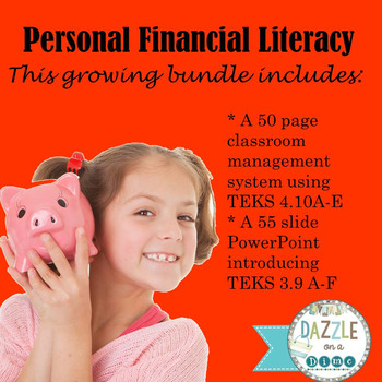 Preview of Personal Financial Literacy TEKS 4.10 and 3.9