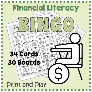 Preview of Personal Financial Literacy BINGO & Memory Matching Card Game Activity