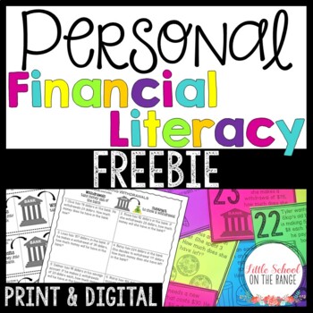 Preview of Personal Financial Literacy FREEBIE | Print and Digital