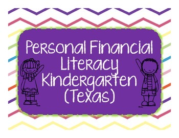Preview of Personal Financial Literacy Kindergarten (Texas)