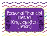 Personal Financial Literacy Kindergarten (Texas)
