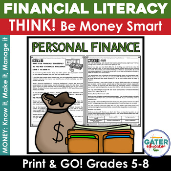 Preview of Financial Literacy Reading Passages | Personal Finance | Making Money Grow