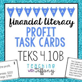 Preview of Personal Financial Literacy TEKS 4.10B Profit Task Cards