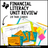 Personal Financial Literacy Unit Review Task Cards | Budge
